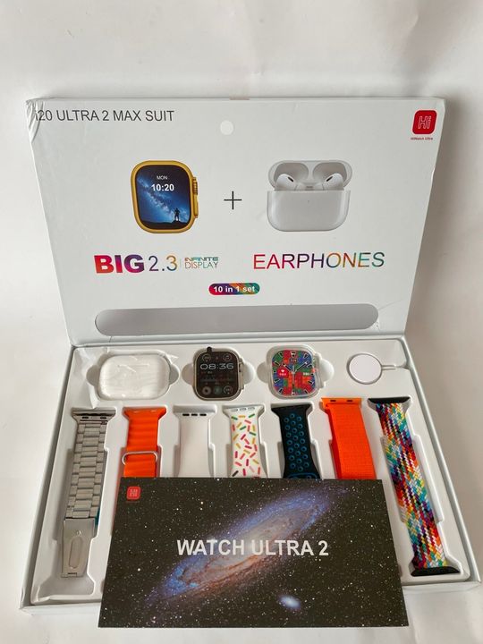 FİOPLUS Fioplus İ20 Ultra Max Suit Akıllı Saat Kulaklık 7 Kordon Saat Kasa Koruma Set