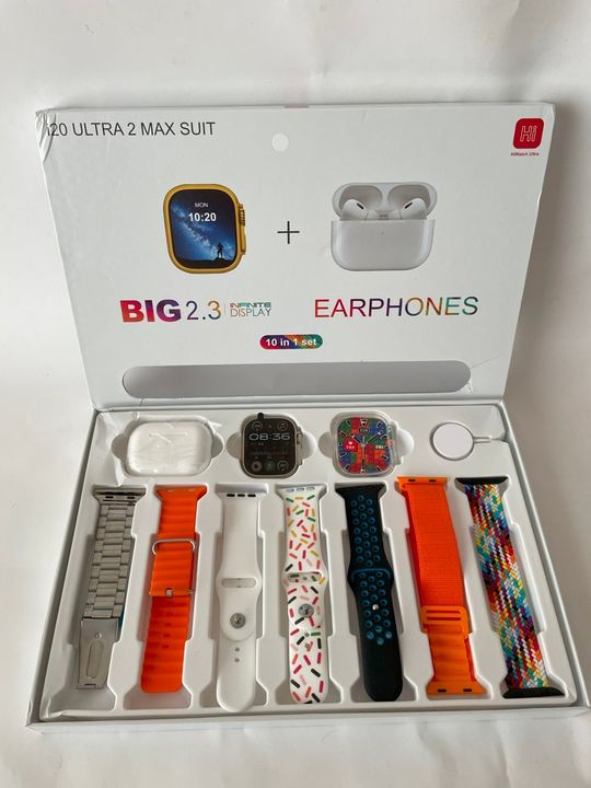 FİOPLUS Fioplus İ20 Ultra Max Suit Akıllı Saat Kulaklık 7 Kordon Saat Kasa Koruma Set