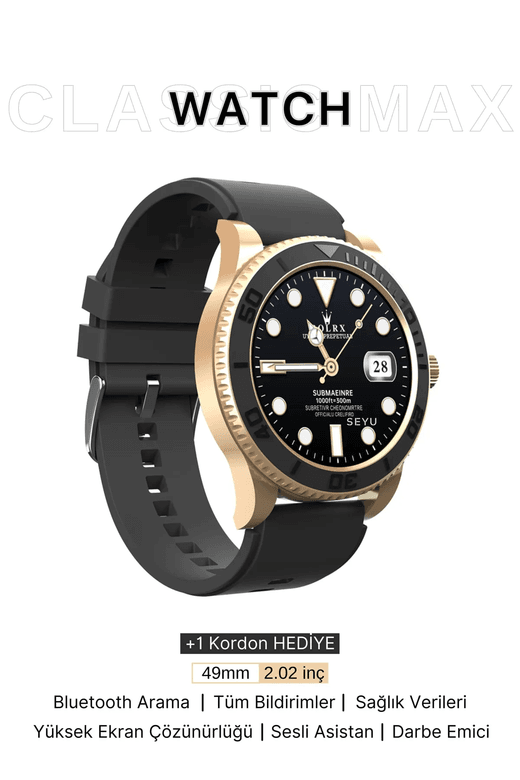 FİOPLUS G9 Max Rose Gold Smart Watch 49 Mm 3 Kordonlu Akıllı Saat