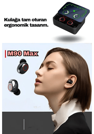 FİOPLUS M90 Max Powerbankli Hız Göstergeli Mikrofonlu Bluetooth 5.3 Kulaklık