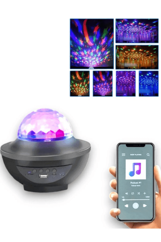 FİOPLUS XY-918 Disco Topu Ses Bombası Bluetooth Hoparlör Usb Bt Tf Kart Destekli Şarjlı Gece Lambası