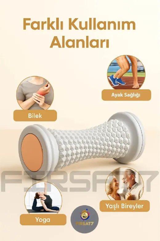 Fırsat7 ayaksilindir-044516516 Ayak Masaj Silindiri Derin Doku Masajı İçin Yüksek Performanslı Silindir Kaymaz Tasarım