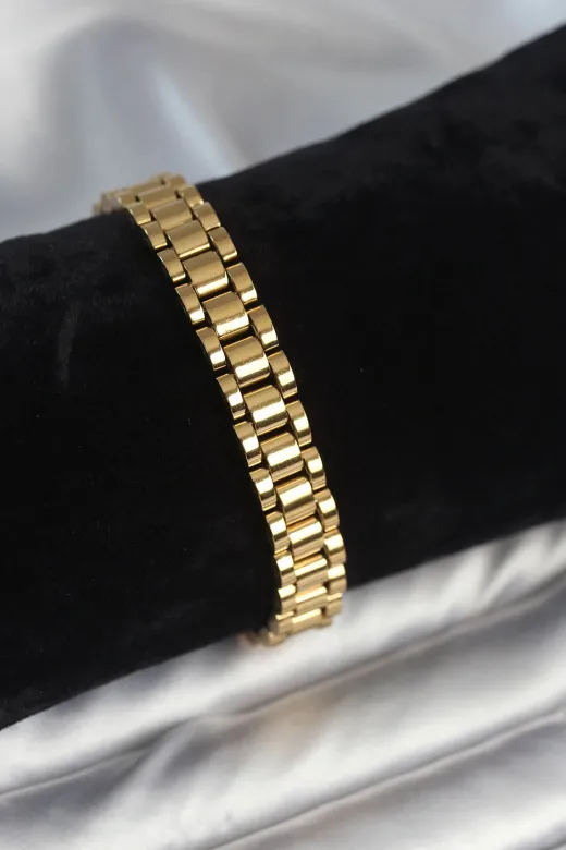 Fırsatkolik MEY-MEYEB6921a1d3e433db4a230c82fc Mey İthalat® 316L Çelik Gold Renk 9 Mm Kalınlık Erkek Bileklik