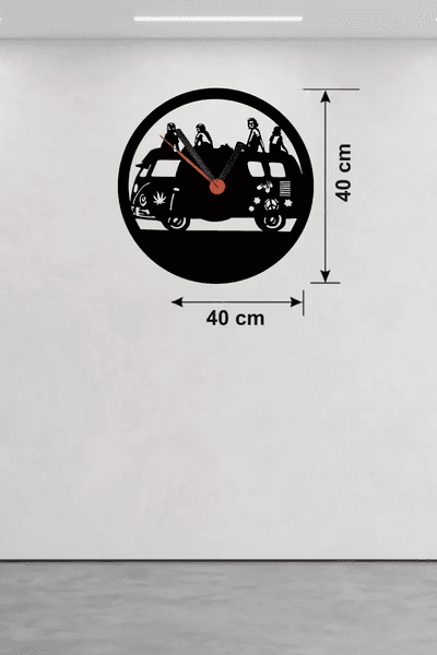 Fitness Motivasyon Tasarım Ahşap Duvar Saati - 40x40 cm Sporcu Hediyesi