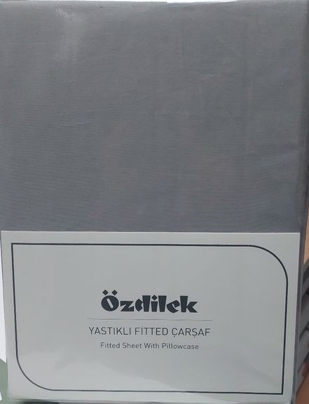 Fitted Lastikli Çift Kişilik Çarşaf Seti (160x200)-Silver Gri