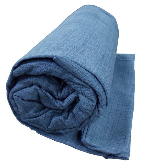 Fitted Lastikli Tek Kişilik Çarşaf Seti (100x200)-İndigo