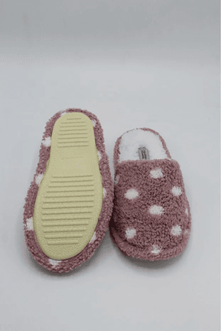 Fluffy 54650468408 Kadın Çanak Sessiz Ve Kaydırmaz Taban, İçi Peluş, Sıcak, Kışlık, Ev Terliği