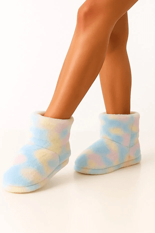 Fluffy 98964550350 Unicorn, Ultrasoft Kumaştan, Kalın Termo Sessiz Tabanlı Yumuşak, Sıcacık, Kız Çocuk Ev Botu Pandufu