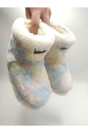 Fluffy 98964550350 Unicorn, Ultrasoft Kumaştan, Kalın Termo Sessiz Tabanlı Yumuşak, Sıcacık, Kız Çocuk Ev Botu Pandufu