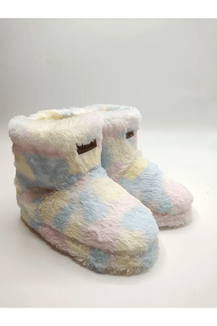 Fluffy 98964550350 Unicorn, Ultrasoft Kumaştan, Kalın Termo Sessiz Tabanlı Yumuşak, Sıcacık, Kız Çocuk Ev Botu Pandufu