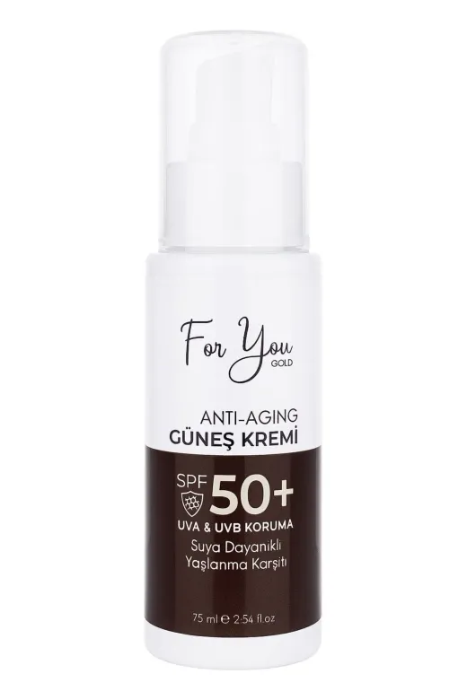 For You Gold antigünş1 Anti-Aging Yaşlanma & Leke Karşıtı Spf50 Yüz Ve Vücut Güneş Kremi 100 Ml