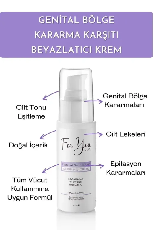 For You Gold BEYAZGEN005 Genital Bölge Kararma Karşıtı(Koltuk Altı,diz,dirsek Ve Dış Genital)Renk Eşitleyici-Beyazlatıcı Krem