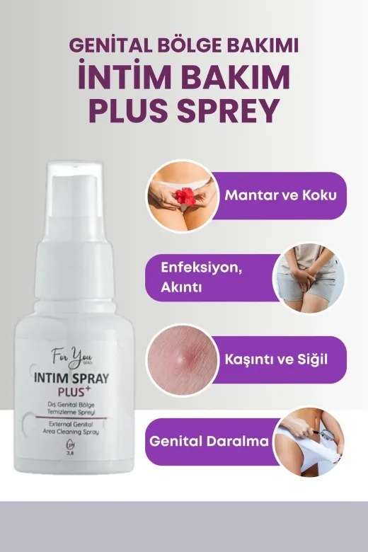 For You Gold intspray Genital Bölge Koku, Akıntı, Kaşıntı, Mantar Gidermeye Yardımcı Florayı Dengeleyen, Intim Bakım Sprey