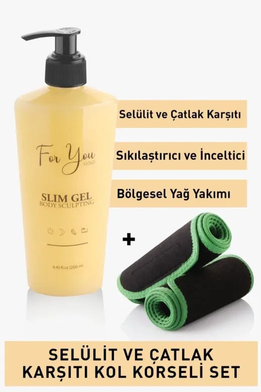 For You Gold SJ01 Slimjel Inceltici-Yağ Yakıcı-Sıkılaştırıcı-Çatlak Ve Selülit Jeli 250 Ml Kol Korsesi