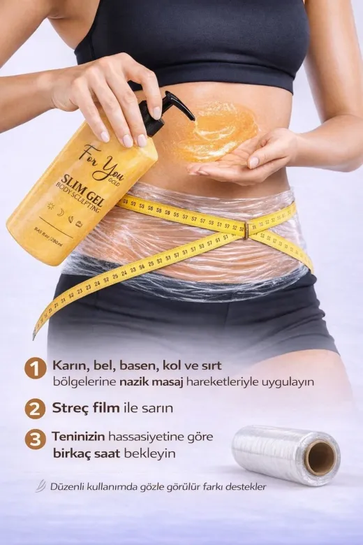 For You Gold slçatlak01 Slim Jel (Slim Gel) Selülit Jeli Ve Çatlak Oluşumunu Azaltmaya Yardımcı Çatlak Kremi & Çatlak Seti