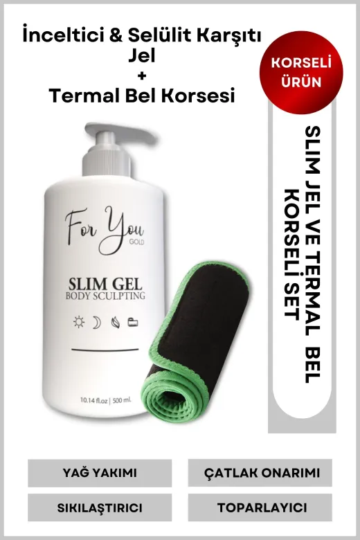 For You Gold slm Slim Jel Inceltici - Sıkılaştırıcı-Yağ Yakıcı–Bölgesel Incelme-Çatlak Karşıtı Ve Selülit Kremi 500Ml