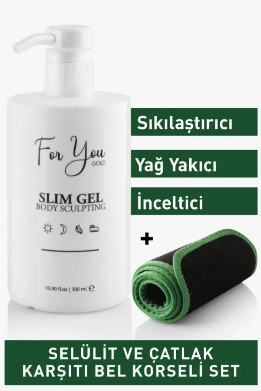 For You Gold slm Slim Jel Inceltici - Sıkılaştırıcı-Yağ Yakıcı–Bölgesel Incelme-Çatlak Karşıtı Ve Selülit Kremi 500Ml