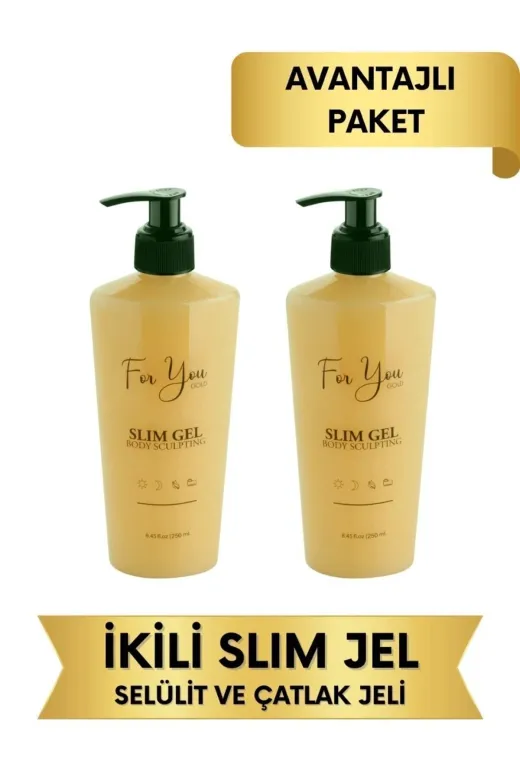 For You Gold slmjl2 Slim Jel -Sıkılaştırıcı–Bölgesel Incelme-Çatlak Karşıtı Ve Selülit Kremi Yakıcı (2 Adet)