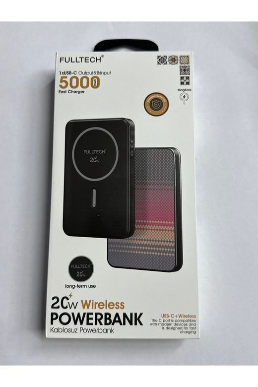 Fp26 Powerbank 5.000Mah, 1X Usb-C Giriş/çıkışlı 15W Kablosuz Powerbank