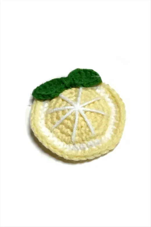 FREEDOM STOREE freedombuji97096 El Yapımı Limon İşlemeli Örgülü Çıtçıtlı Toka