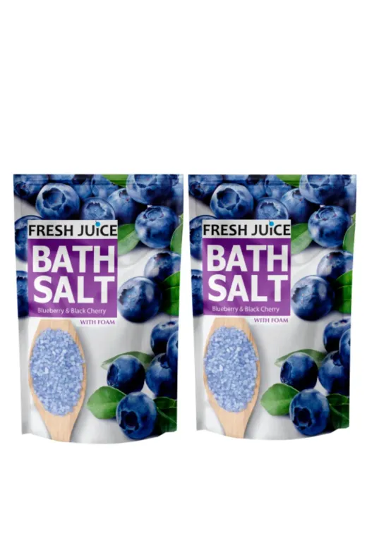 Fresh Juice 4823015937613 Banyo Ve Ayak Tuzu Yaban Mersini Ve Siyah Kiraz 2 X 500 Gr.