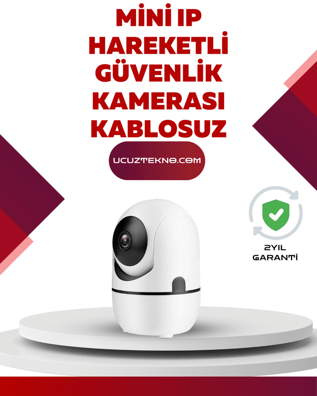 Full HD 1080P Kablosuz Güvenlik Kamerası – Hareket Takip, Gece Görüşü ve İki Yönlü Ses Özellikli