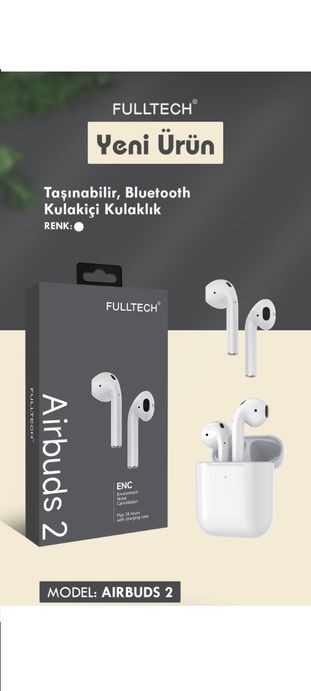 Fulltech Kulakiçi Kulaklık Taşınabilir Wireless Kulaklık Airbuds 2