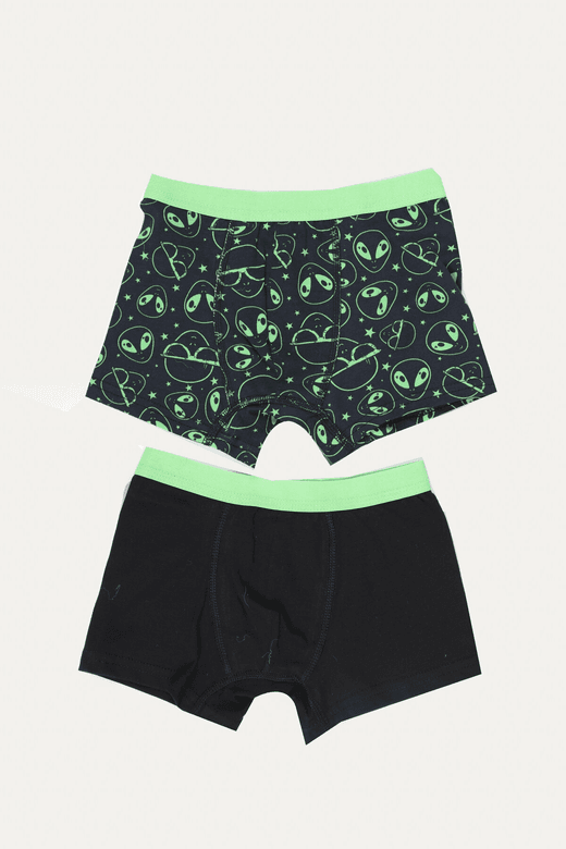 Funfair 13382321 Normal Bel Erkek Çocuk 2'li Desenli Boxer 2324Ec03Md Siyah