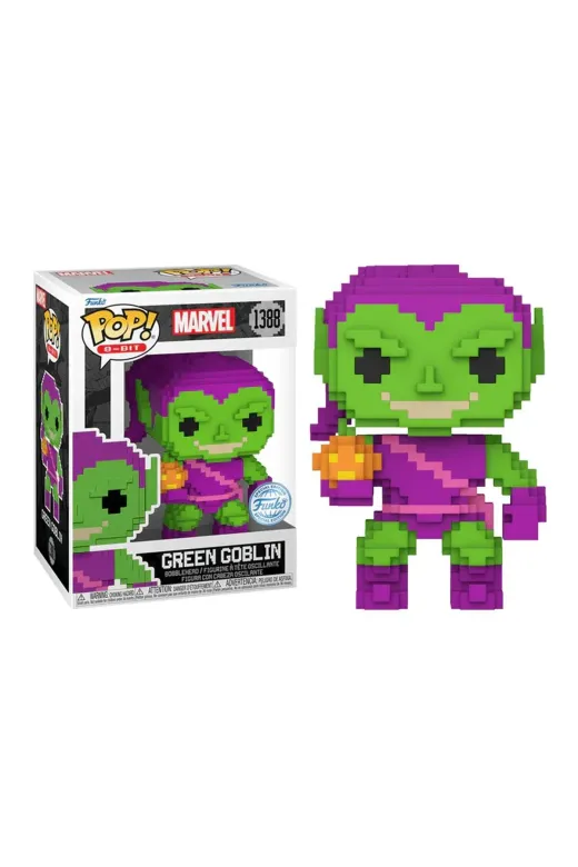 Funko 21233 Pop 8-Bit Marvel Spider-Man - Green Goblin Special Edition No:1388 Bobble-Head