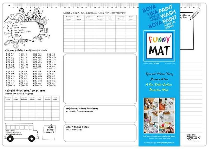 Funny Mat - Çalışma Masam (My Desk - Küçük Boy) - 33,5x48cm