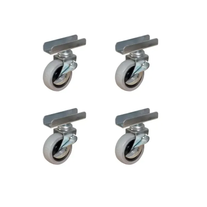 Furç Uzun-Sunta Bilyalı Teker (Frenli) - 20x50 - Gri - 18MM HKS185 - 4 Adet