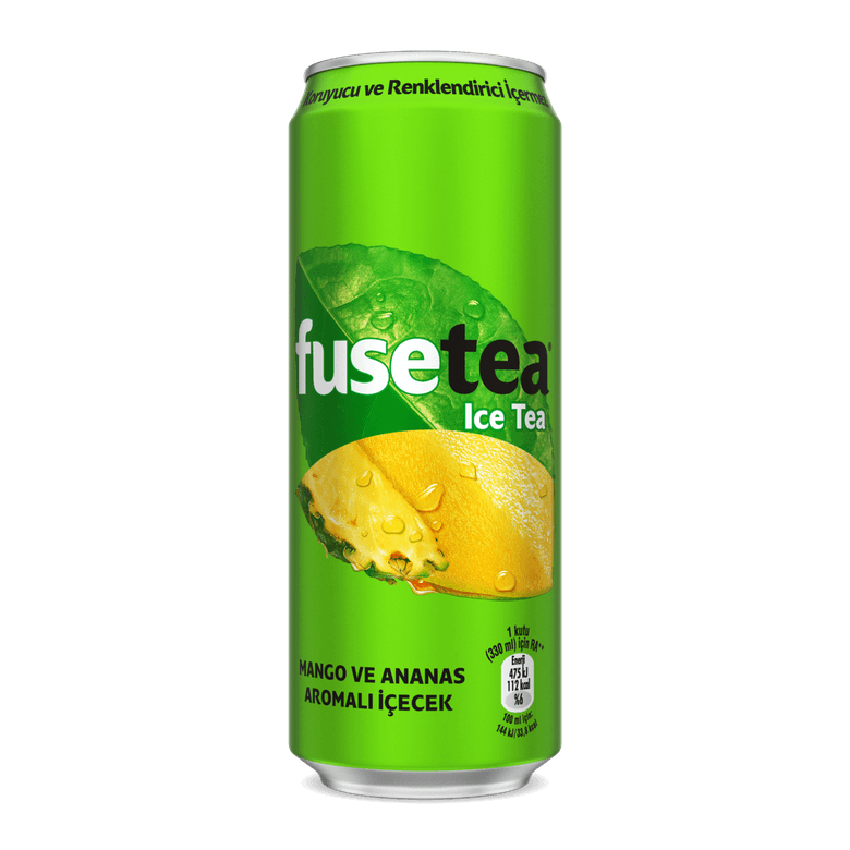 fusetea248152 Fuse Tea Mango Ananas Aromalı Soğuk Çay Kutu 330 Ml