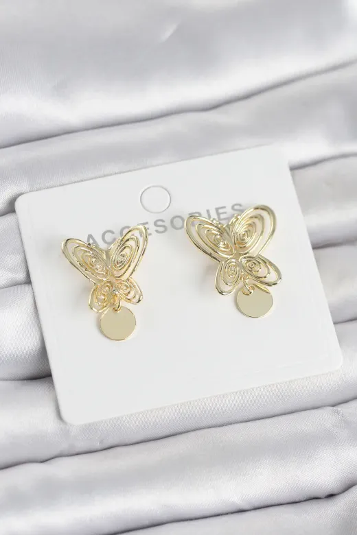 Füsun Küpesi Model Gold Renk Model Pirinç Kadın Küpe TJ-BKP11721