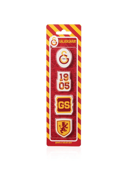 Galatasaray 4`lü Blister Şekilli Silgi Seti