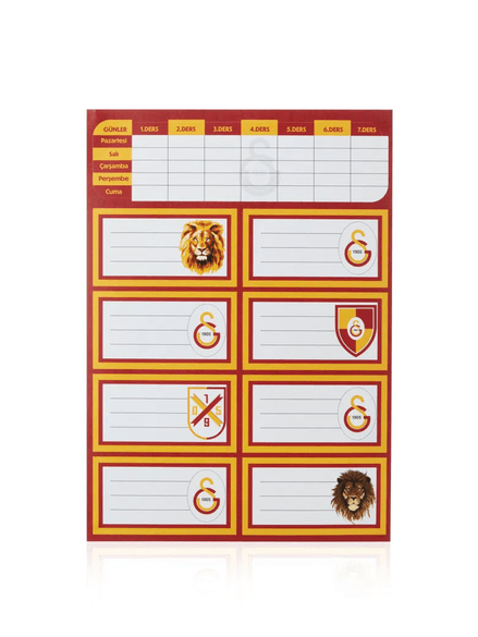 Galatasaray Okul Etiketi Ders Programlı 3 Yaprak 25*12