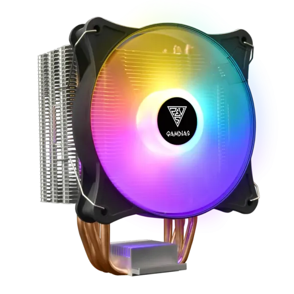 GAMDIAS BOREAS E1-410 Lite, ARGB, 120mm, CPU Kule Tipi Hava Soğutma, Doğrudan Temas Teknolojisine Sahip 4 adet Gelişmiş Bakır Isı Borusu (AMD AM4 ve INTEL Tüm işlemciler ile uyumlu)