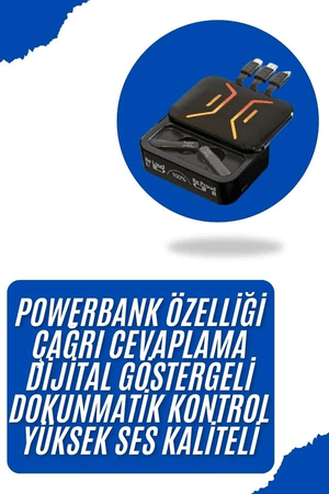 Gaming Bluetooth Kulaklık Dahili Powerbank Kablolu Düşük Gecikmeli Bluetooth 5.2