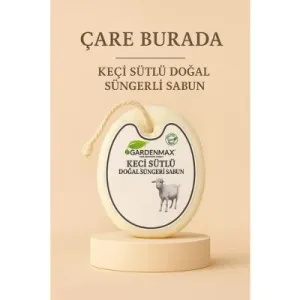 Gardenmax - Keçi Sütlü Doğal Süngerli Sabun