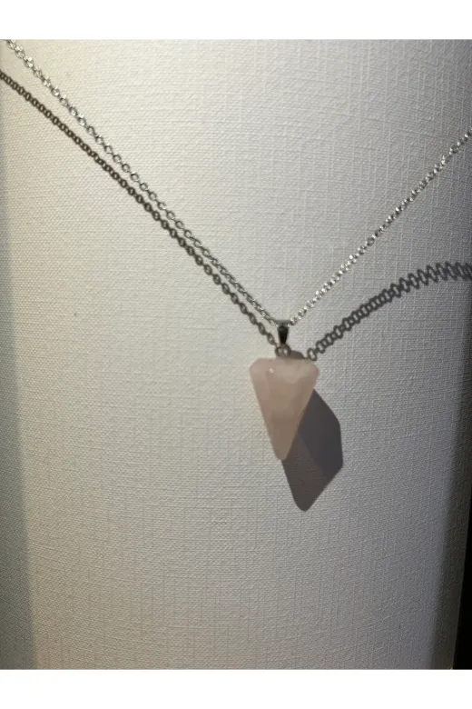 gattstone M7000698171 Pembe Kuvars Pandül - Iç Huzurun Ve Sevginin Taşı-%100 Orijinal