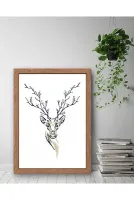 Gazel Lin'e Art İllüstrasyon Nakış işleme Tablo