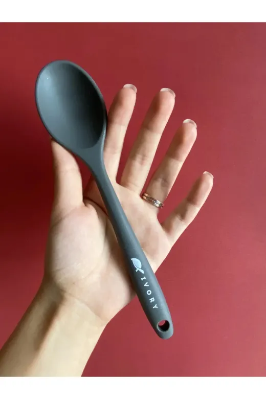Gead ısıya dayanıklı silikon kaşık Ivory 2'li Silikon Kaşık Isıya Dayanıklı Ve Sert