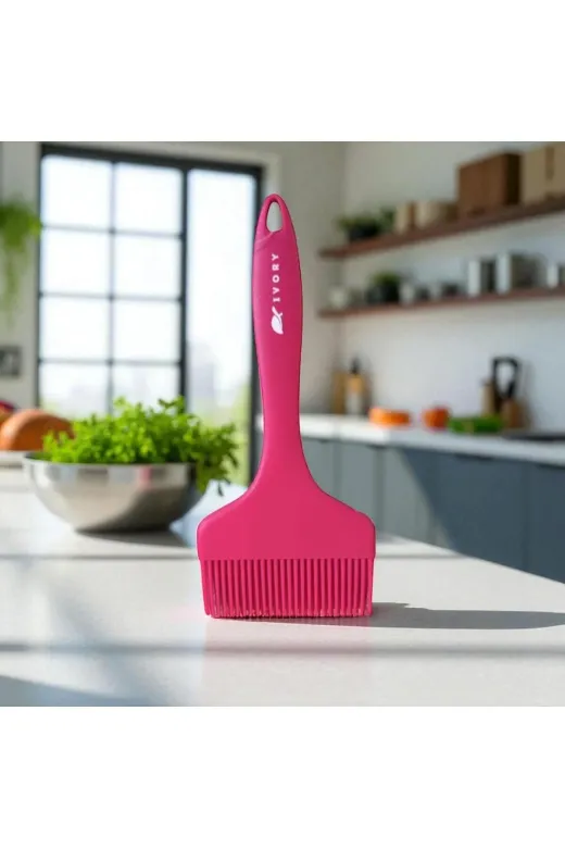 Gead TYC1DA4437374033D0D170C01 Blackseries Premium Silikon Yumurta & Sos Fırçası Pembe
