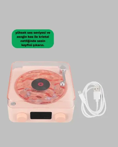 Gece Işıklı Retro Bluetooth Hoparlör 1 Adet
