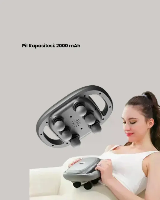 Geliştirilş 6 Başlıklı Şarjlı Masaj Aleti 2000 mAh Derin Doku Masajı
