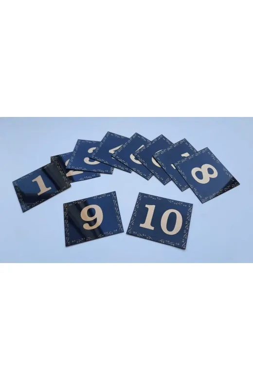 GENDEC GEN5.5X6.5CM00-10 Kapı Numarası 5.5X6.5 Siyah Zemin Üzeri Altın Sarı Baskı Kendinden Yapışkanlı No:1 Den 10’A