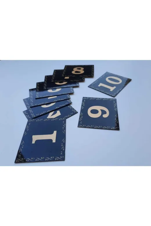 GENDEC GEN5.5X6.5CM00-10 Kapı Numarası 5.5X6.5 Siyah Zemin Üzeri Altın Sarı Baskı Kendinden Yapışkanlı No:1 Den 10’A