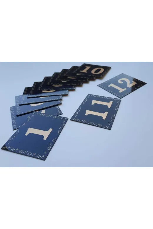 GENDEC GEN5.5X6.5CM00-12 Kapı Numarası 5.5X6.5 Siyah Zemin Üzeri Altın Sarı Baskı Kendinden Yapışkanlı No:1 Den 12’E