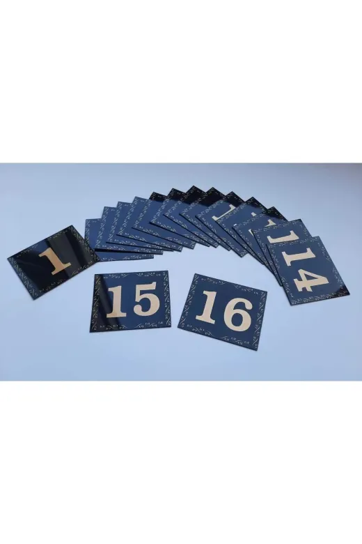 GENDEC GEN5.5X6.5CM00-16 Kapı Numarası 5.5X6.5 Siyah Zemin Üzeri Altın Sarı Baskı Kendinden Yapışkanlı No:1 Den 16’A