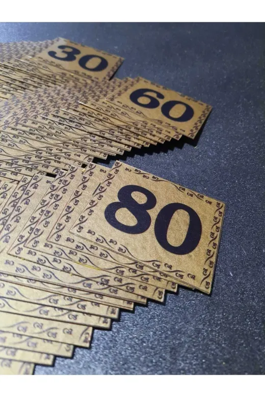 GENDEC GEN5.5X6.5CM01-80 Kapı Numarası 5.5X6.5 Cm Metalik Altın Sarı Üzeri Siyah Baskı Kendinden Yapışkanlı No:1 Den 80’E