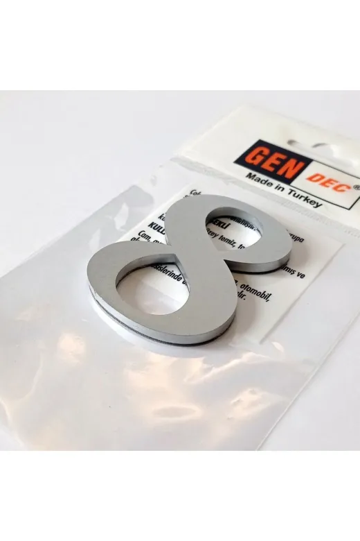 GENDEC GEN8CMGRİ--8-8- 8 Cm No = 8 Yapışkanlı Metalik Gri Kapı Numarası